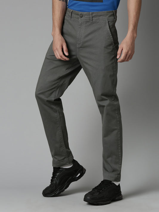 Grey Stretchy Slim Fit Chino Pant