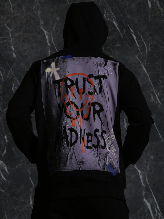 Black Trust Your Madness Relaxed Fit Hoodie
