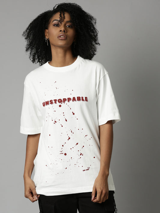 White Unstoppable Relaxed Fit T-Shirt
