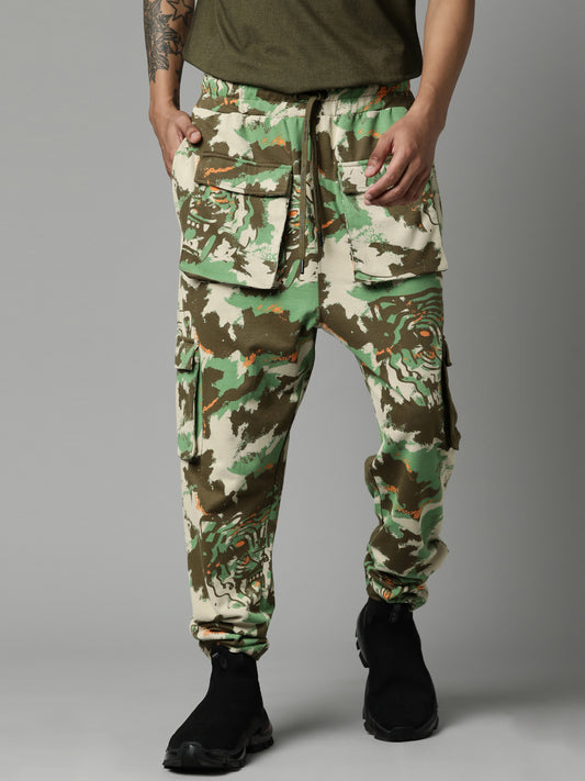 Camo Knitted Loose Fit Joggers
