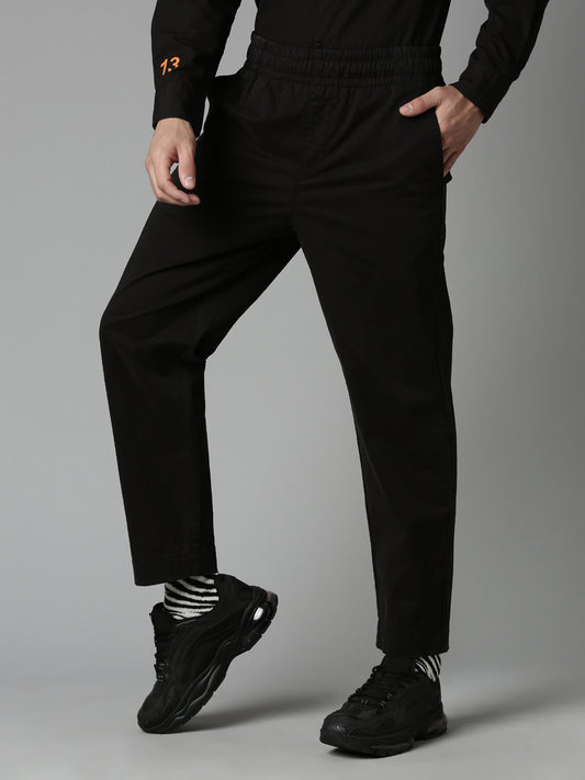 Black loose Fit Jogger Style Chino Pant